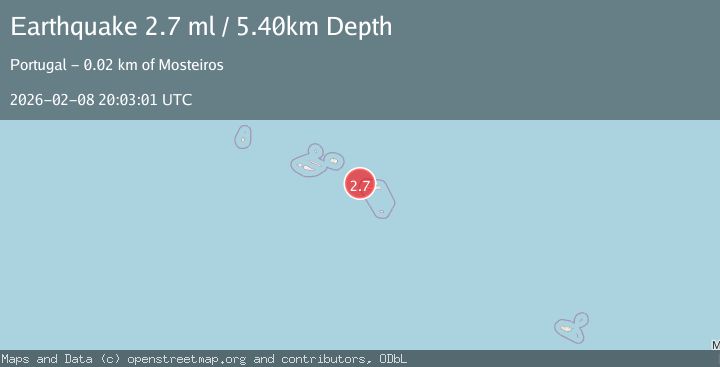 Map of AZORES ISLANDS, PORTUGAL