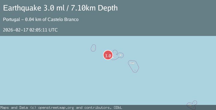 Map of AZORES ISLANDS, PORTUGAL