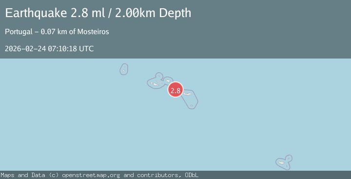 Map of AZORES ISLANDS, PORTUGAL