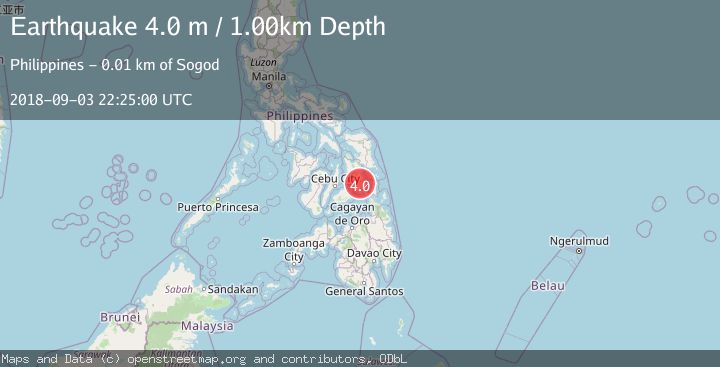 Map of LEYTE, PHILIPPINES