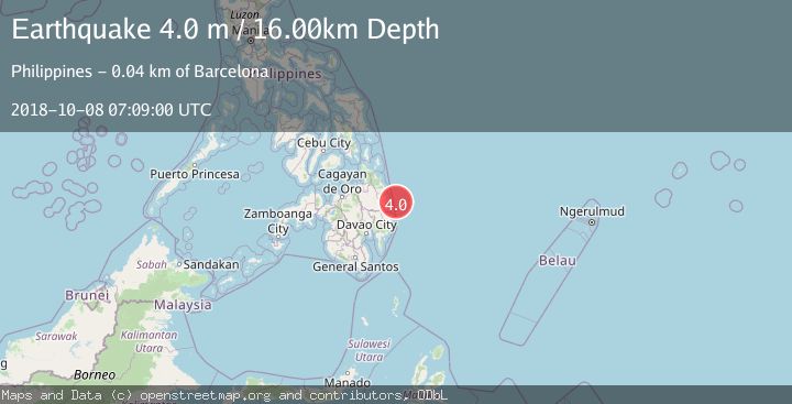 Map of MINDANAO, PHILIPPINES