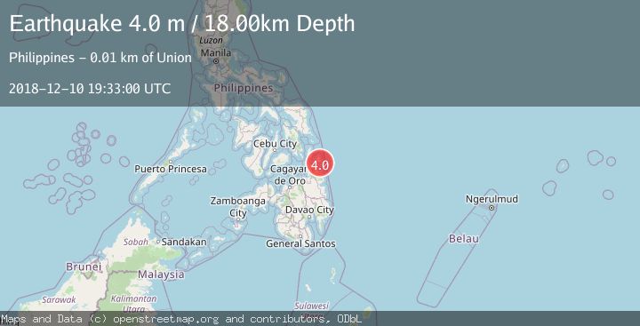 Map of MINDANAO, PHILIPPINES