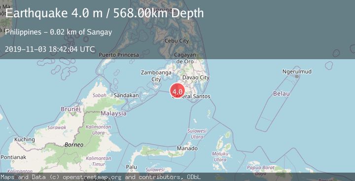 Map of MINDANAO, PHILIPPINES