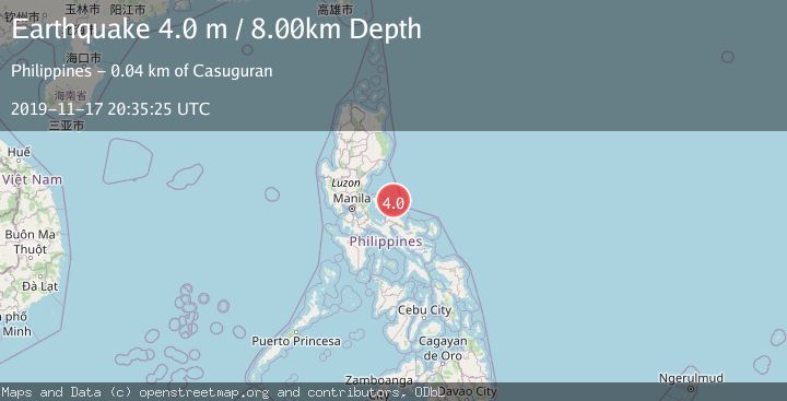 Map of LUZON, PHILIPPINES
