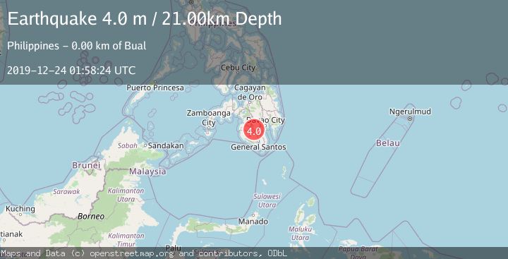 Map of MINDANAO, PHILIPPINES
