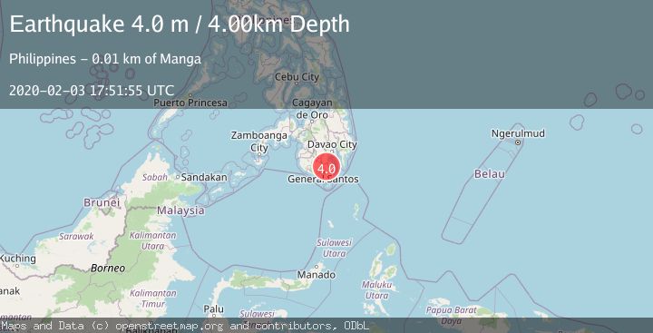 Map of MINDANAO, PHILIPPINES