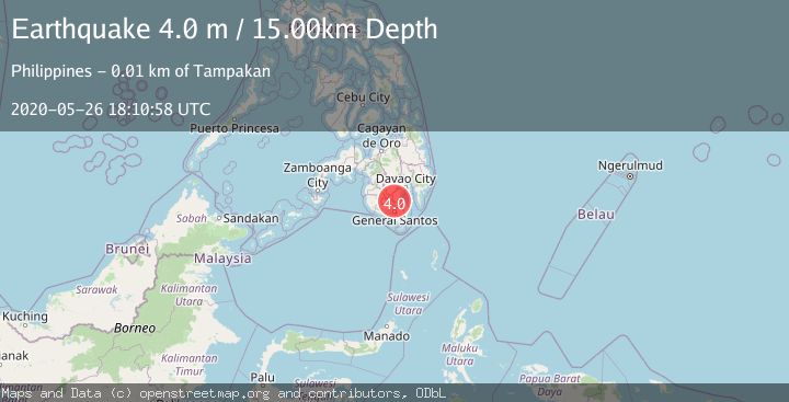 Map of MINDANAO, PHILIPPINES