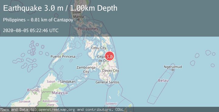 Map of MINDANAO, PHILIPPINES