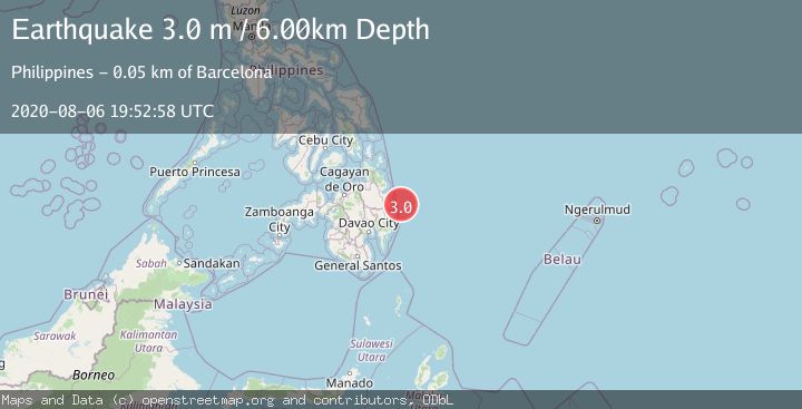 Map of MINDANAO, PHILIPPINES
