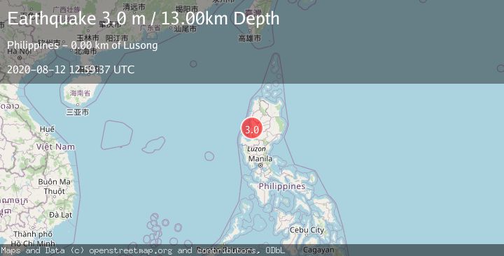 Map of LUZON, PHILIPPINES