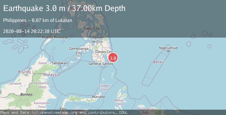 Map of MINDANAO, PHILIPPINES