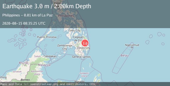 Map of MINDANAO, PHILIPPINES
