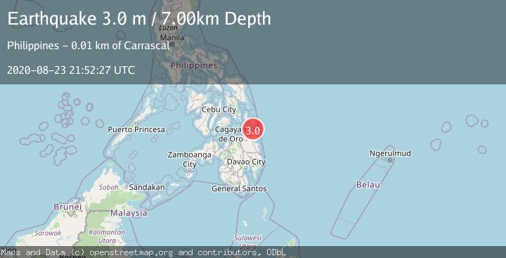 Map of MINDANAO, PHILIPPINES