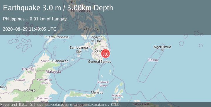 Map of MINDANAO, PHILIPPINES