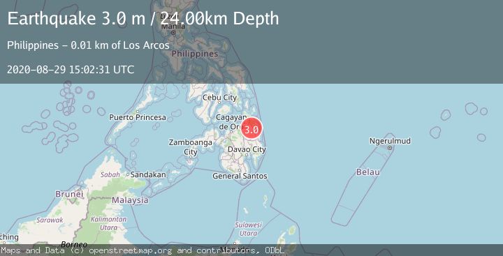 Map of MINDANAO, PHILIPPINES