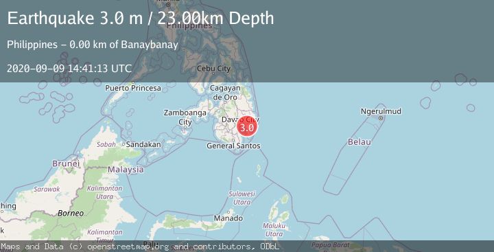 Map of MINDANAO, PHILIPPINES