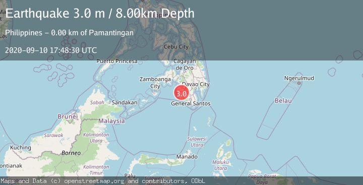 Map of MINDANAO, PHILIPPINES