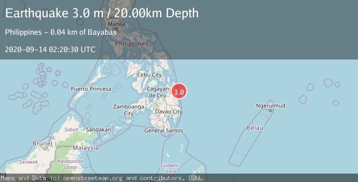 Map of MINDANAO, PHILIPPINES