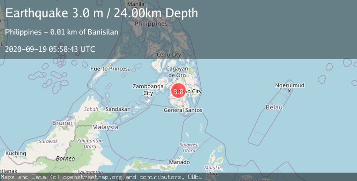Map of MINDANAO, PHILIPPINES