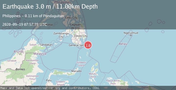 Map of MINDANAO, PHILIPPINES