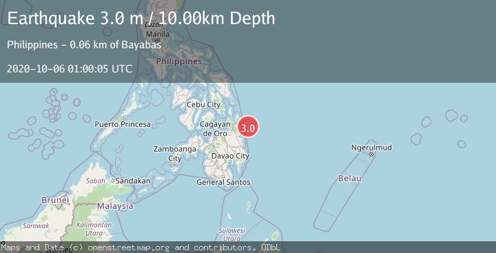Map of MINDANAO, PHILIPPINES