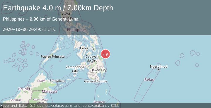 Map of MINDANAO, PHILIPPINES