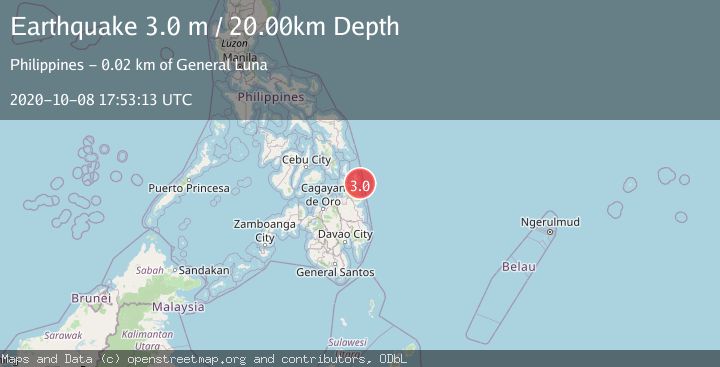 Map of MINDANAO, PHILIPPINES