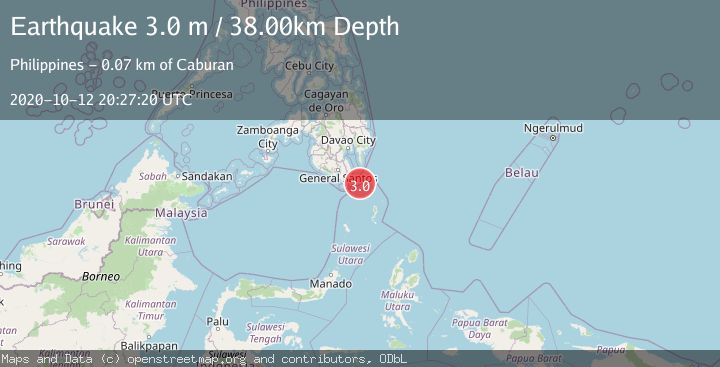 Map of MINDANAO, PHILIPPINES