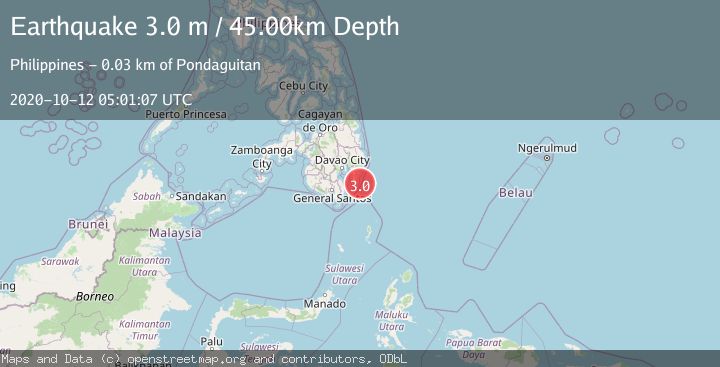 Map of MINDANAO, PHILIPPINES