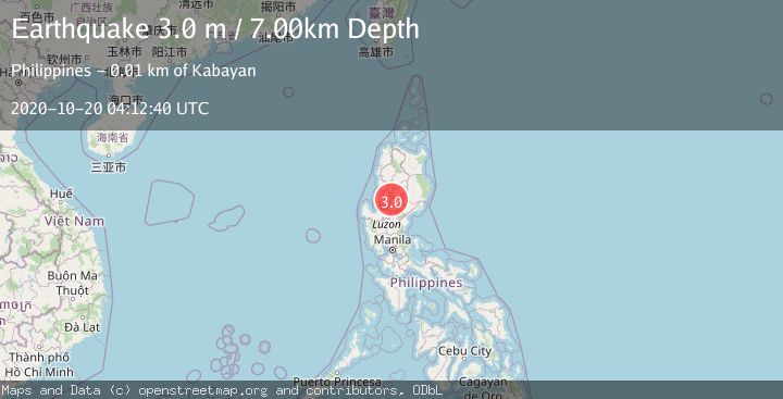 Map of LUZON, PHILIPPINES