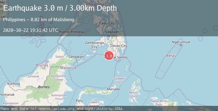 Map of MINDANAO, PHILIPPINES