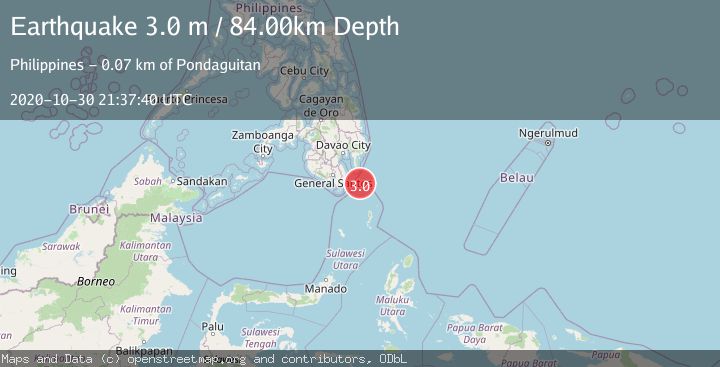 Map of MINDANAO, PHILIPPINES