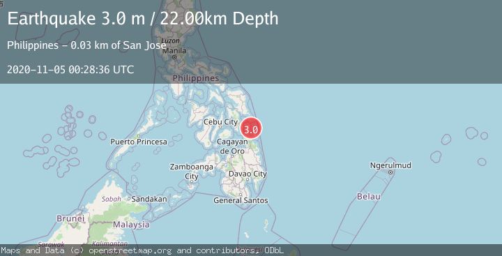 Map of LEYTE, PHILIPPINES
