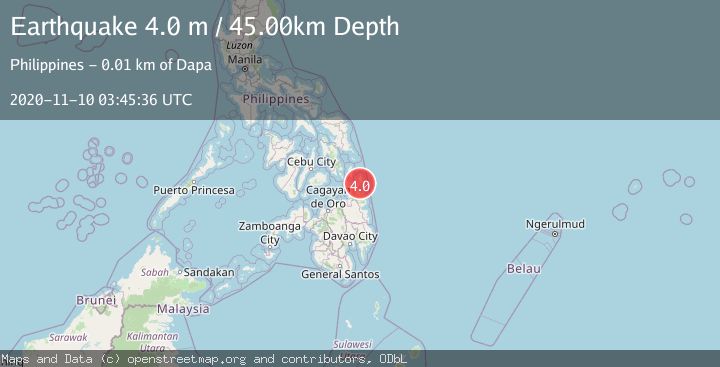 Map of MINDANAO, PHILIPPINES