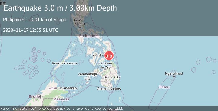 Map of LEYTE, PHILIPPINES