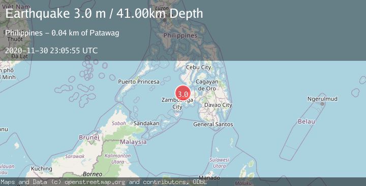 Map of MINDANAO, PHILIPPINES