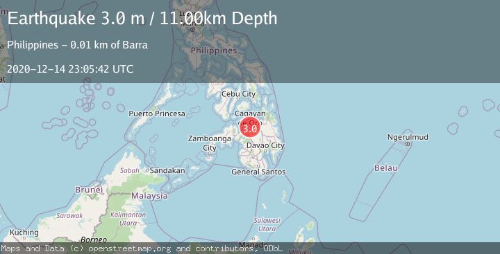 Map of MINDANAO, PHILIPPINES