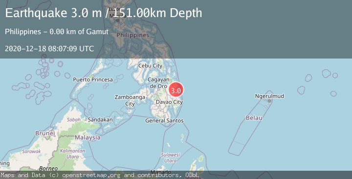 Map of MINDANAO, PHILIPPINES