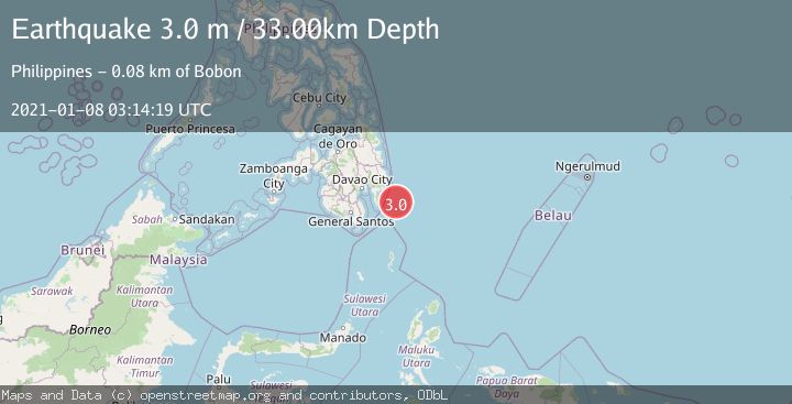 Map of MINDANAO, PHILIPPINES