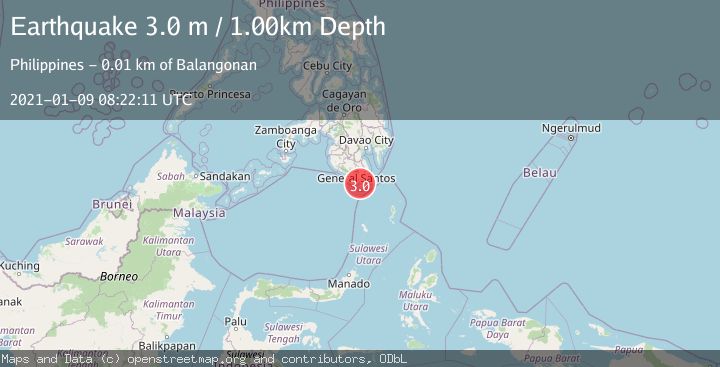 Map of MINDANAO, PHILIPPINES