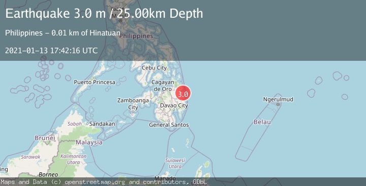 Map of MINDANAO, PHILIPPINES