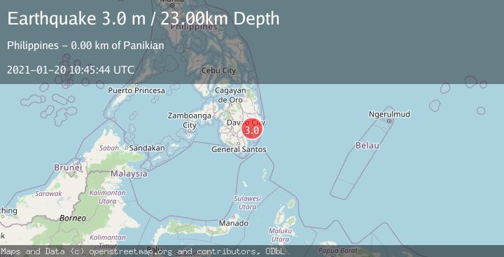 Map of MINDANAO, PHILIPPINES