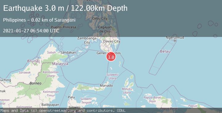 Map of MINDANAO, PHILIPPINES
