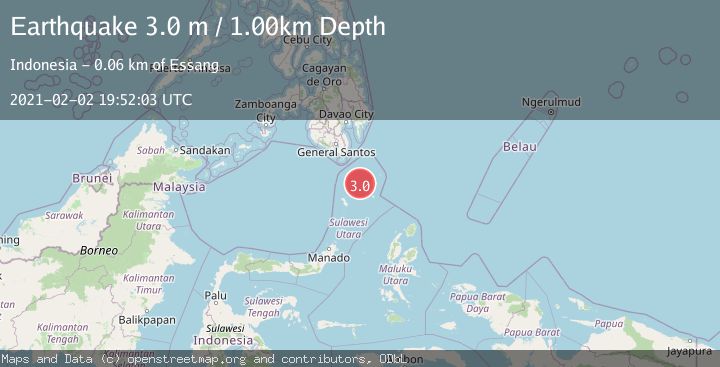 Map of KEPULAUAN TALAUD, INDONESIA