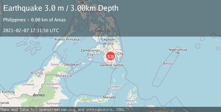 Map of MINDANAO, PHILIPPINES