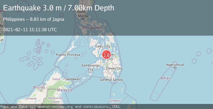 Map of BOHOL, PHILIPPINES