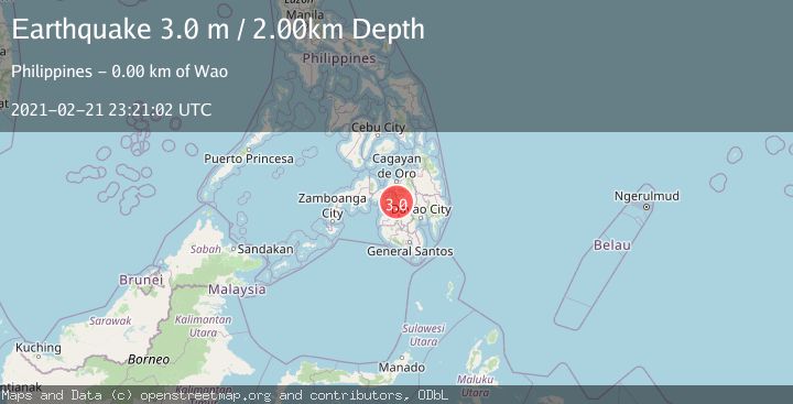 Map of MINDANAO, PHILIPPINES