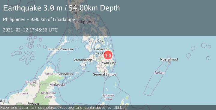 Map of MINDANAO, PHILIPPINES