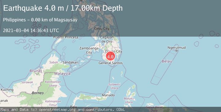 Map of MINDANAO, PHILIPPINES