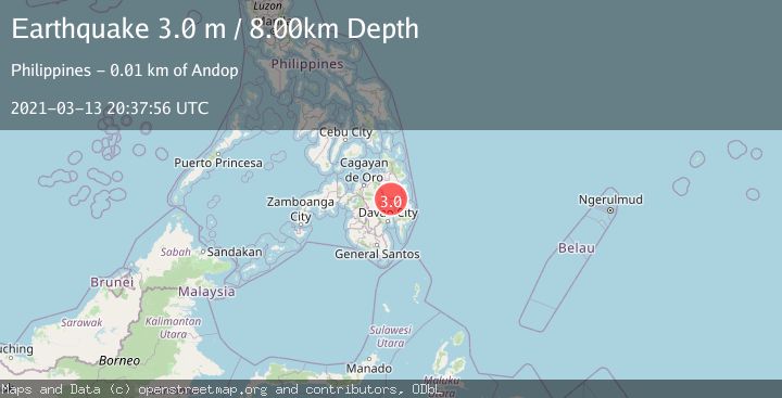 Map of MINDANAO, PHILIPPINES